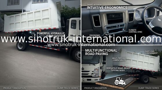 Orta Kaldırma Damperli Damperli Kamyon, SINOTRUK 4x2 Howo Damperli