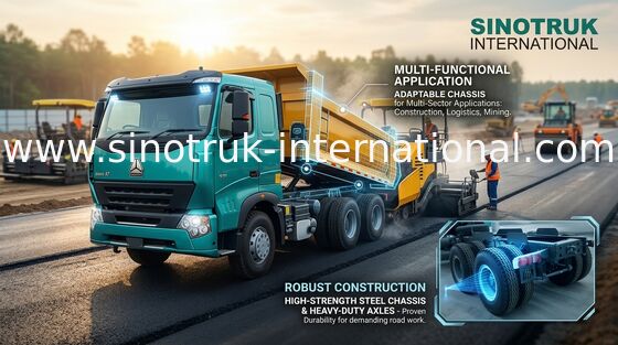 Düşük Profilli Damperli Damperli Kamyon Ağır Hizmet 6x4 Sinotruk Howo 290HP Yaygın Kullanım