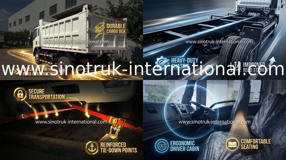 Madencilik Endüstrisi için Euro Iii Sinotruk Howo 6x4 Damperli Damperli Kamyon