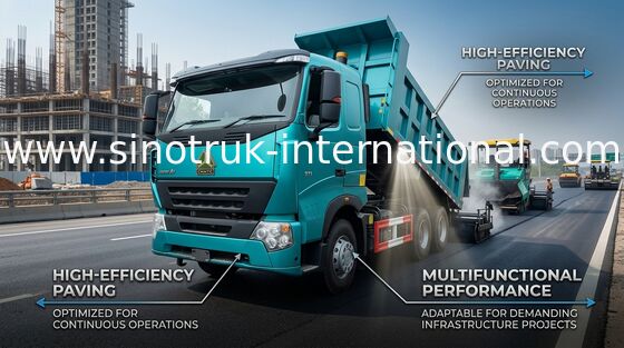 SINOTRUK HOWO A7 Damperli Damperli Kamyon İnşaat 30 - 40 Ton RHD 10 Tekerlekler İçin