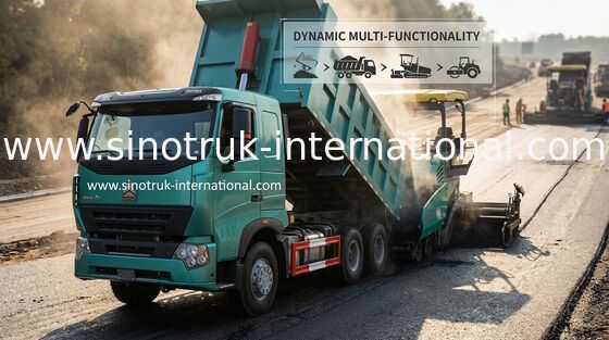 ZZ3257M3847N1 Howo Damperli Kamyon Sinotruk Motor Yakıt Tüketimi 8 × 4 Sürücü Tipi