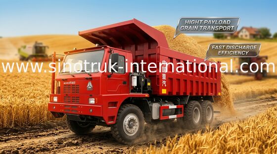 SINOTRUK HOWO70 Madencilik Damperli Kamyon LHD 10 Tekerlekler 371HP 70 ton ZZ5707S3840AJ