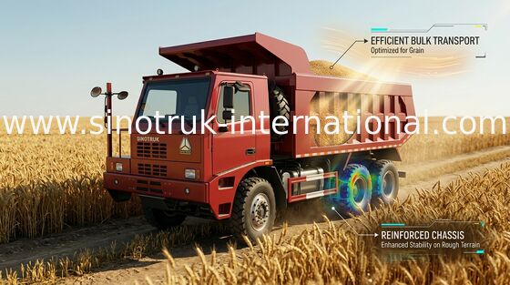 Madencilik için 371HP Damperli Kamyon / Otomatik Tri Aks Damperli Kamyon