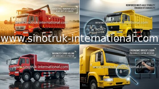 SINOTRUK Altın Prens Damperli Damperli Kamyon 6X4 336HP LHD 25-30tons ZZ3251N3641W