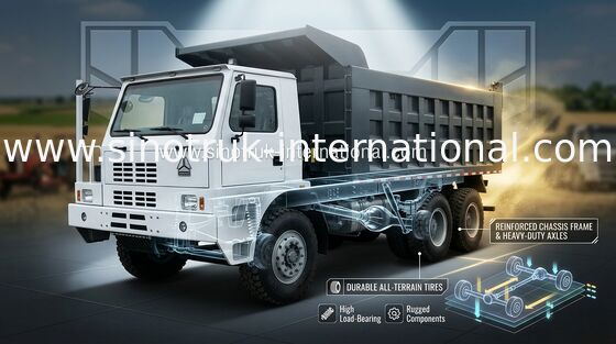 SINOTRUK HOWO70 Madencilik Damperli Kamyon Damperli Kamyon RHD 6X4 371HP 70tons ZZ5707S3840AJ