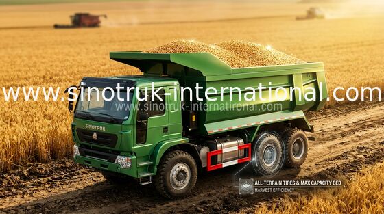 Ağır SINO HOWO Kamyon / 10 Wheeler Damperli Kamyon 371HP Düşük Yakıt Tüketimi