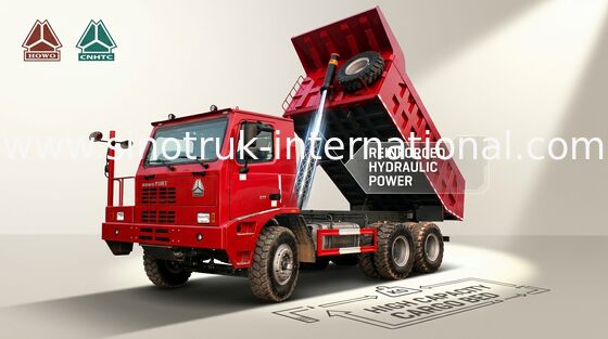 Damperli kamyon damperli kamyon SINOTRUK HOWO 70 Madencilik 10 tekerlekler 371HP 70tons ZZ5707S3640AJ