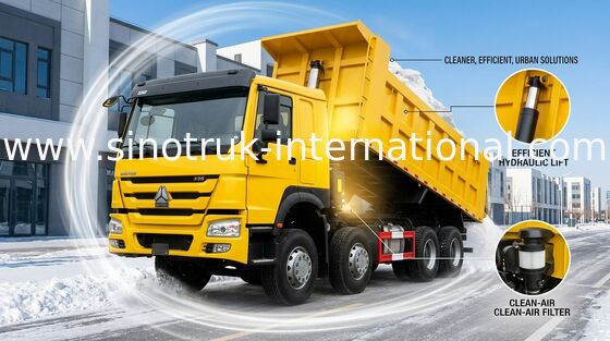 SINOTRUK HOWO Damperli Kamyon 371HP 12 tekerlekler LHD 31 tons 20-30CBM ZZ3317N3267W