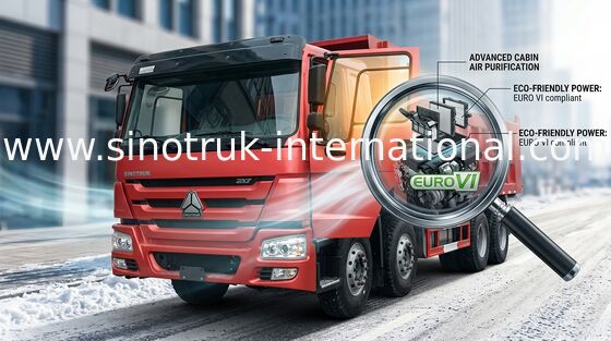 SINOTRUK HOWO Damperli Kamyon 371HP 12 tekerlekler LHD 31 tons 20-30CBM ZZ3317N3567W