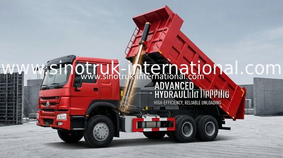 Damperli Damperli Kamyon SINOTRUK HOWO yük 25-40tons 371HP 6X4 10 tekerlekler 10-25CBM
