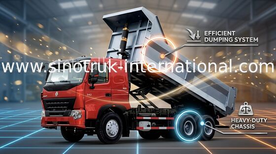 İnşaat ZZ3257N3847N1 için Damperli Damperli Kamyon SINOTRUK HOWO A7 371HP