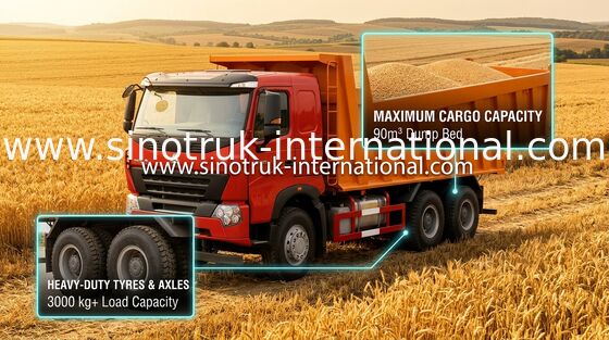 Madencilik endüstrisi için Damper Damperli Kamyon SINOTRUK HOWO A7 336HP ZZ3257N3847N1