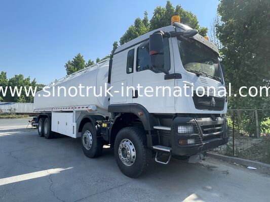 HOWO 8X4 Petrol Petrol Depolama Tankı Yakıt Teslim Kamyonu 35CBM Çubuk tabancası ile iki uyarı ışığı