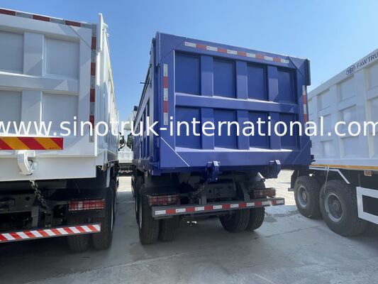 SINOTRUK HOWO NX Taksi Değiştiricisi Çöp Kamyonu LHD 6X4 Bir Tarpaulin ile Uyarı Işığı