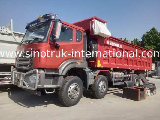 Sinotruk NX Tipper Dump Truck, 371HP motorlu, 40-50T kapasiteli ve ağır yük taşımacılığı için 8×4 sürüşlü Kızıl