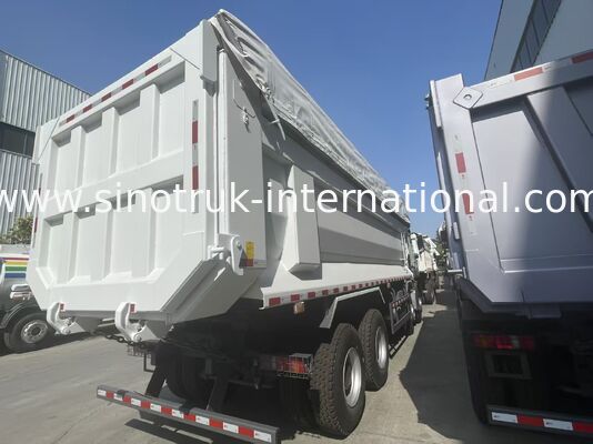 HOWO-NX 380HP Weichai Motoru, Elektrikli Tarpaulin ve Ağır Görevli Mangan Çelik Kargo Kutusu ile Çöp Kamyonu