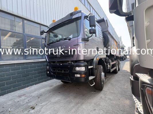 SINOTRUK HOWO TX Model 371HP LHD Tipper Dump Truck 6X4 U tipi uyarı lambaları ile Gri Renk