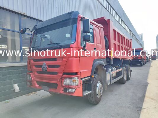 Ağır Güçlü Kırmızı 6 * 4 Tipper Kamyon 20 M3 371HP Motor, Maden Taşımacılığı için 40-50 Ton Faydalı Yük