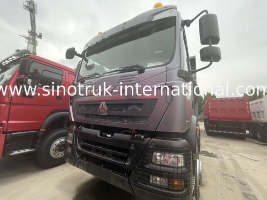 Ağır Görevli HOWO TX 8X4 Tipper Truck 400HP Çift 16T Arka Aks Çift 9.5T Gri