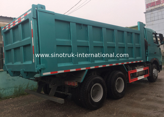 SINOTRUK HOWO A7 İnşaat Damperli Damperli Kamyon 6 X 4 290HP Mavi Renkte