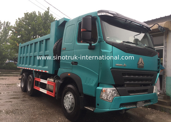 SINOTRUK HOWO A7 İnşaat Damperli Damperli Kamyon 6 X 4 290HP Mavi Renkte