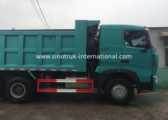 SINOTRUK HOWO A7 İnşaat Damperli Damperli Kamyon 6 X 4 290HP Mavi Renkte
