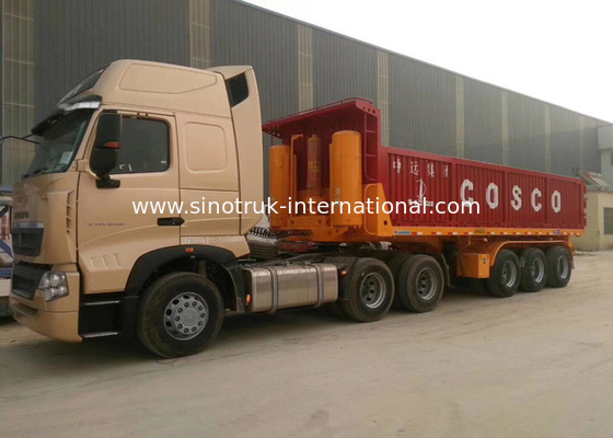 Popüler ISO Yarı Römork Kamyon, Üç Akslı Yarı Römork 12000 × 2500 × 3880mm