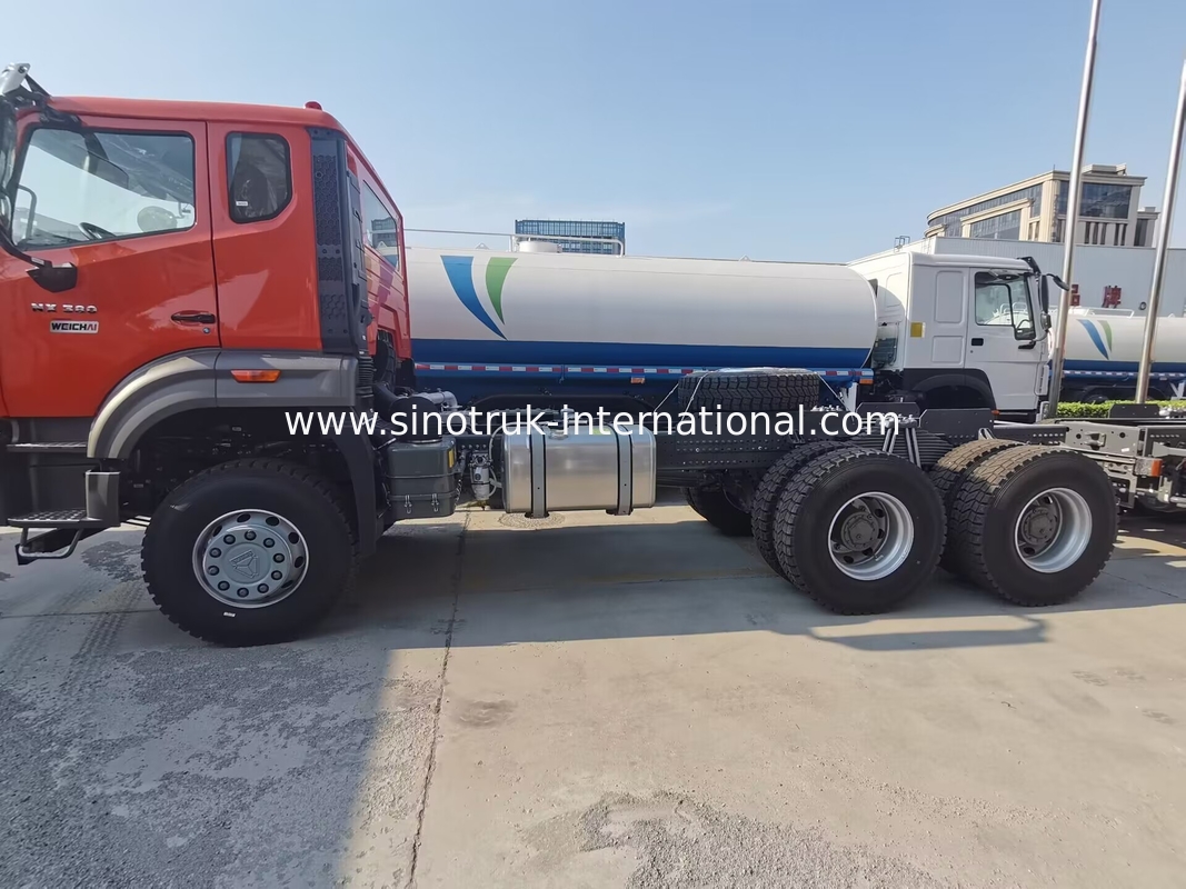 Sinotruk Yeni Howo Tipper Dump Truck Şasi Weichai Motor 6 × 4 LHD Turuncu Renk