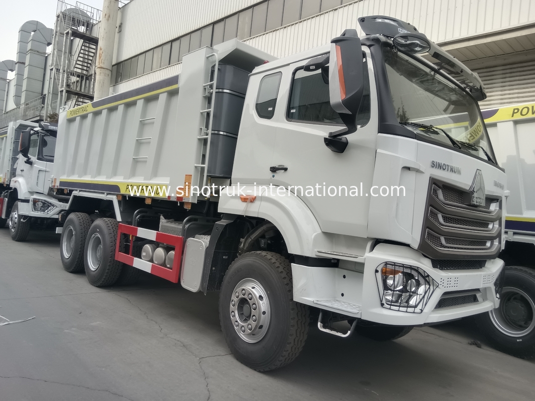 30-40 tonluk RHD 10 tekerlekli tipper çöpe atan kamyon SINOTRUK Haohan İnşaat için Beyaz