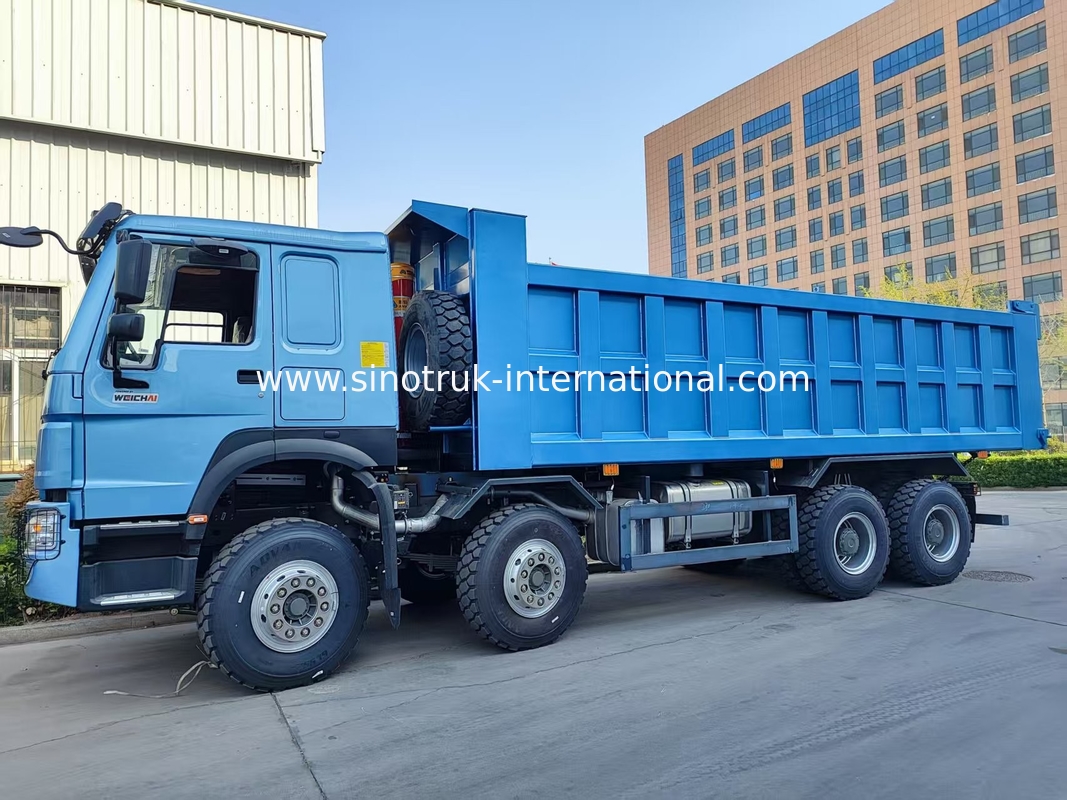 Büyüleyici Mavi HOWO 8x4 380HP 26.91CBM Çöp Kamyonu Güç her yükte hassasiyetle buluşur!