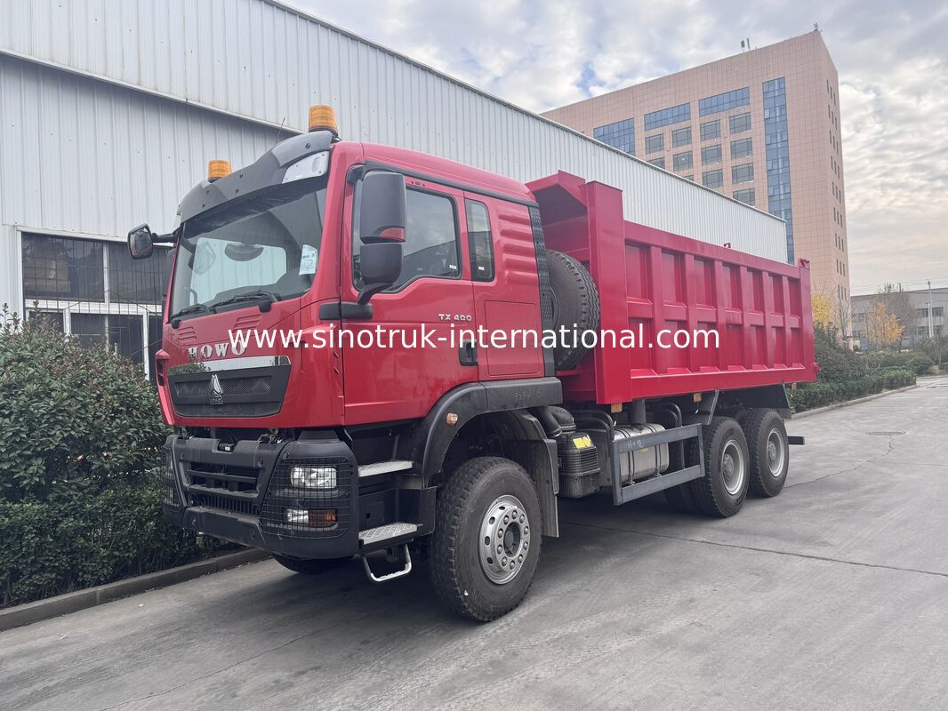 SINOTRUK HOWO TX Model 400HP LHD Tipper Dump Truck 6X4 With Warning lights