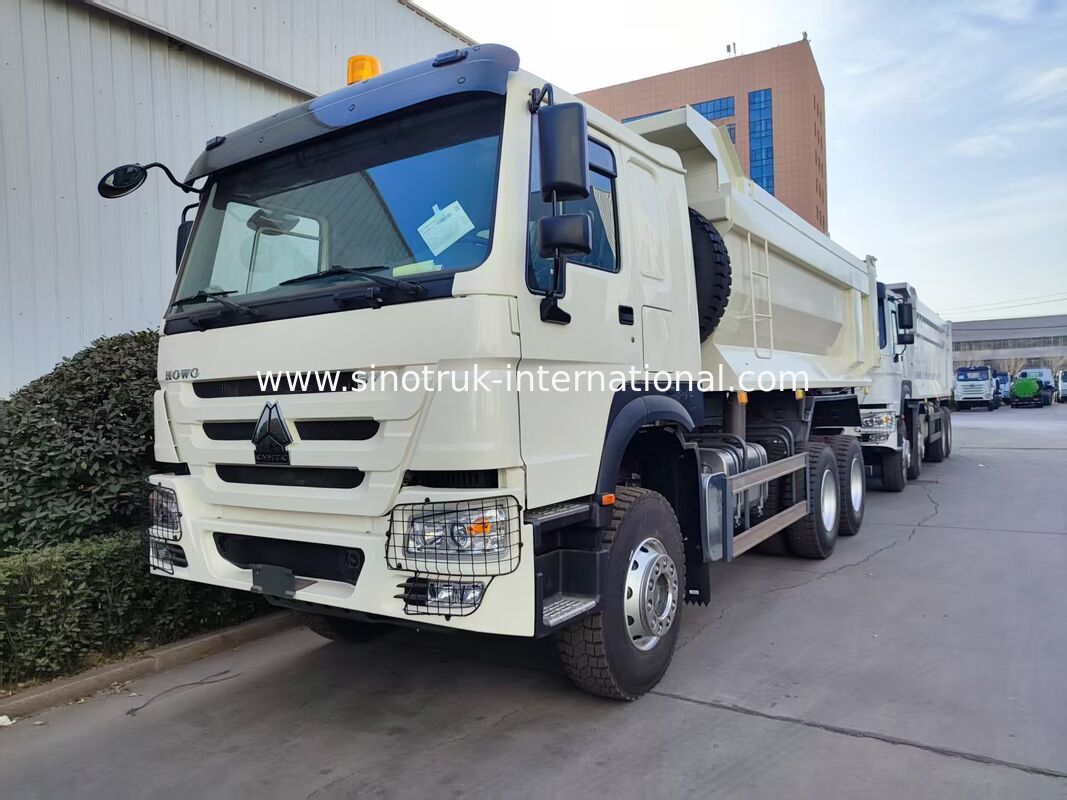 Dayanıklı HOWO 6×4 371HP 20CBM Ağır İşler için Yüksek Güçlü Çelik Vücutlu Beyaz Çöp Kamyonu