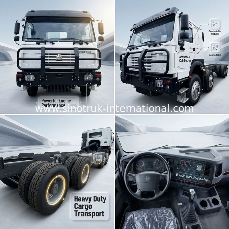 Sinotruk HOWO 8X4 Kargo Kamyonu 400hp 12 Tekerlekli Hayalet Yüz Taksi