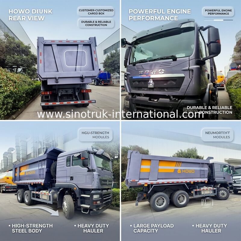 SINOTRUK Ağır Hizmet Taşıyıcı TX Damperli Kamyon, 380HP Motorlu, 30-40 Ton Yük Kapasiteli ve Orta Kaldırma Tipi