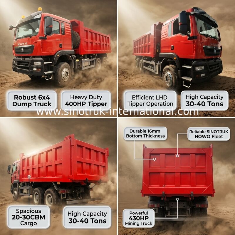 HOWO ZZ3257V384GB1 Damperli Kamyon 400HP 6x4 LHD