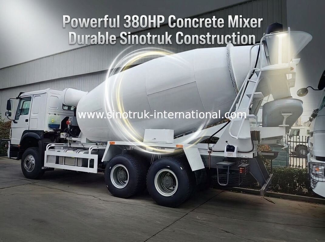 Sinotruk Howo Beton Karıştırma Kamyonu 10CBM 6 X 4 Euro 2 380Hp İnşaat