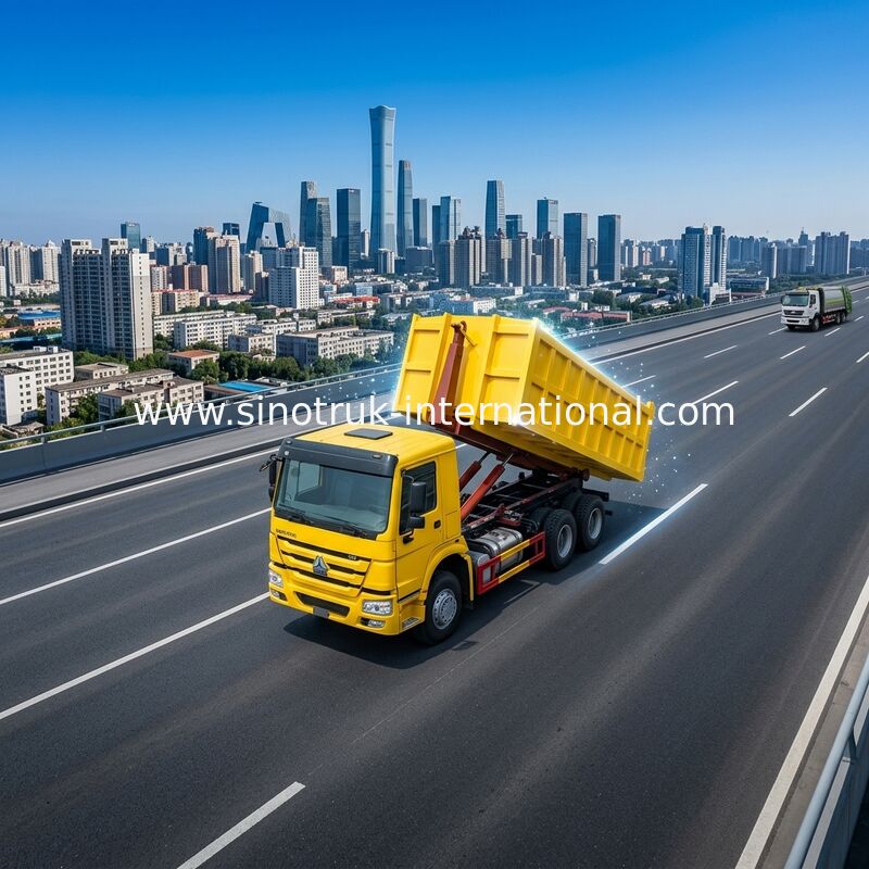 Hydraulic Control System Automated Garbage Collection Truck 6X4 LHD Euro2