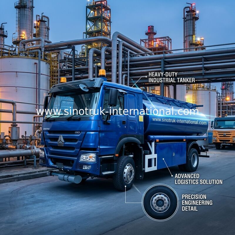 10 CBM Kapasiteli ve Verimli Petrol Taşımacılığı İçin SINOTRUK Şasili 300 HP Yağ Tankeri Kamyonu