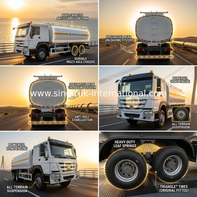 HOWO 6*4 340HP Weichai motoru, 25CBM petrol tankı kamyonu
