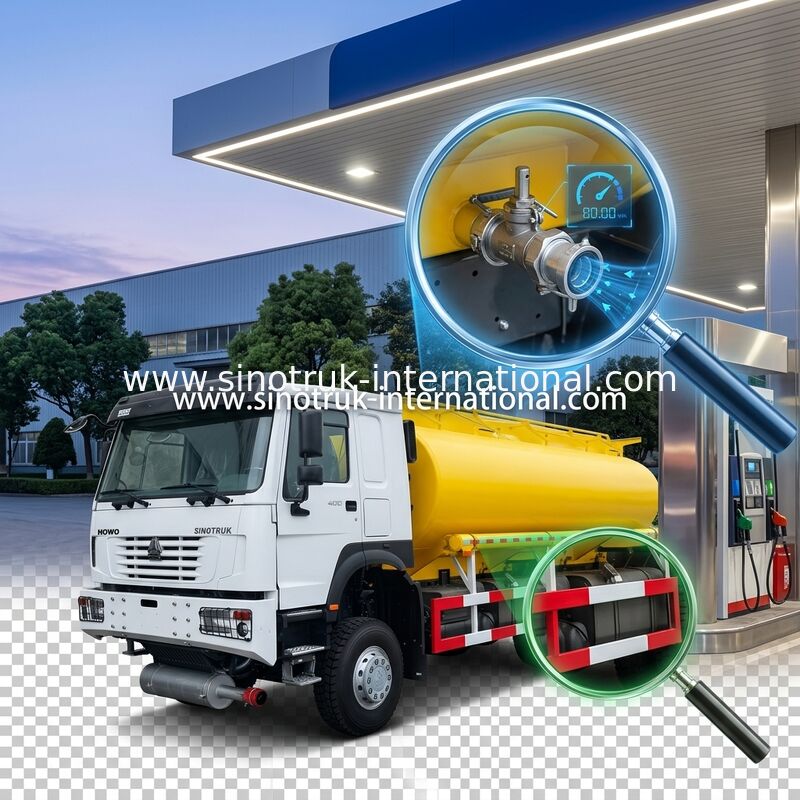 SINOTRUK HOWO 25CBM Petrol Tankı Kamyonu 10 Tekerlek 400HP 6 × 6 Çoklu Bölümler