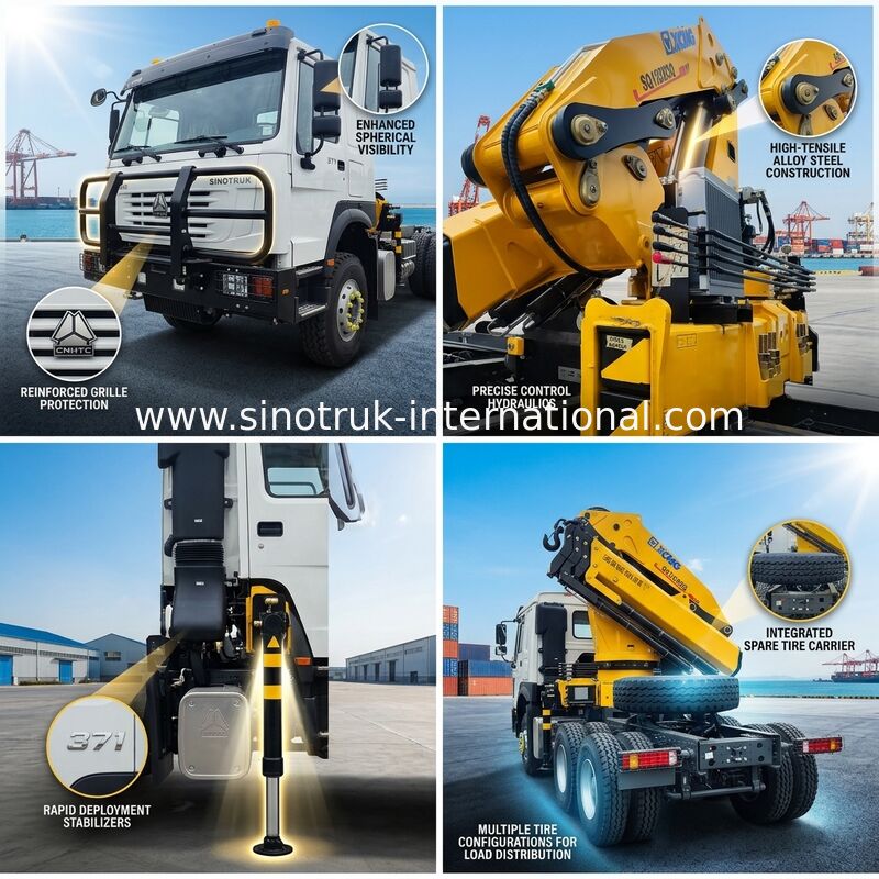 Tümü bir iş atınız: HOWO 371HP 6x4 ve XCMG 12T vinci