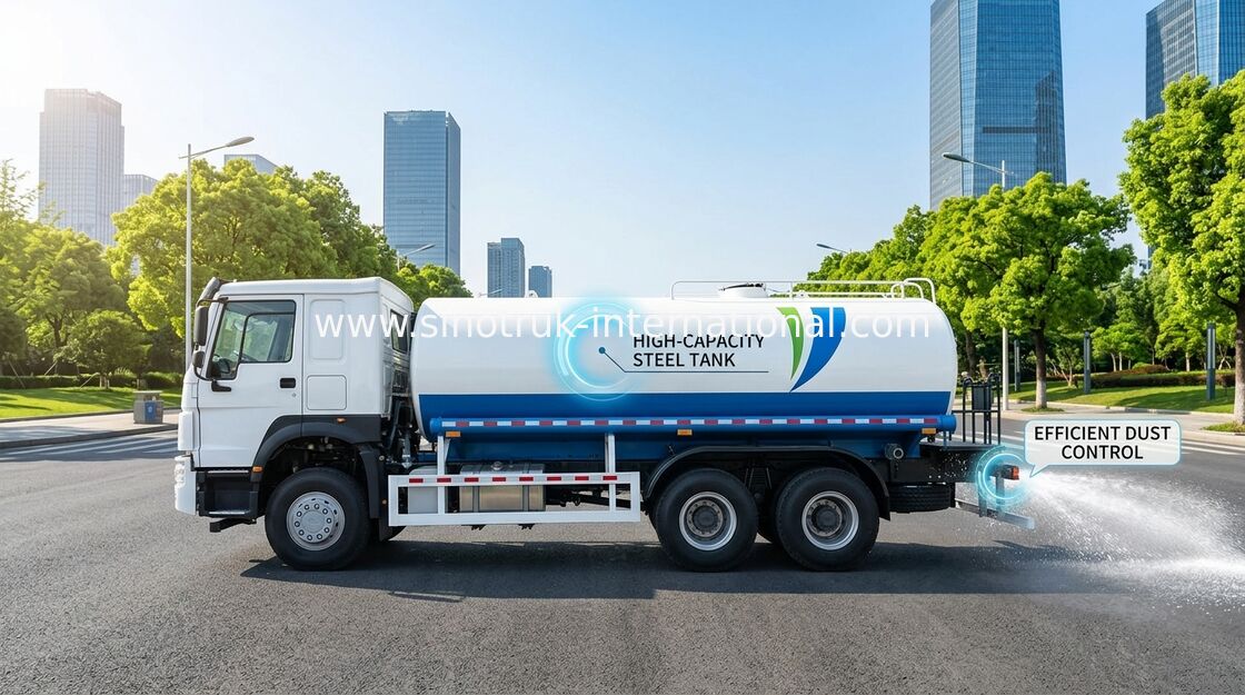SINOTRUK HOWO Çöğütücü Su Tankı Kamyonu 10-25CBM 6 X 4 Euro 2 400HP