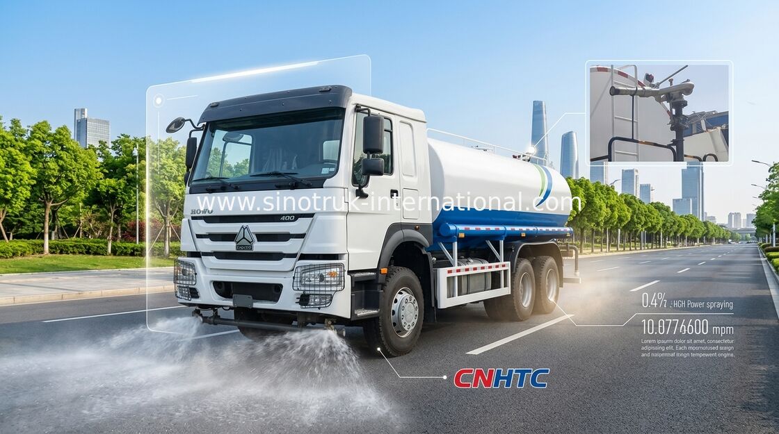 HOWO 6*4 Tahrikli 400HP 18m³ Büyük Ölçekli Mühendislik Su Püskürtme Kamyonu (Su Tankeri/Su Püskürtücü, Yol Toz Bastırma ve Sulama İçin Uygun)