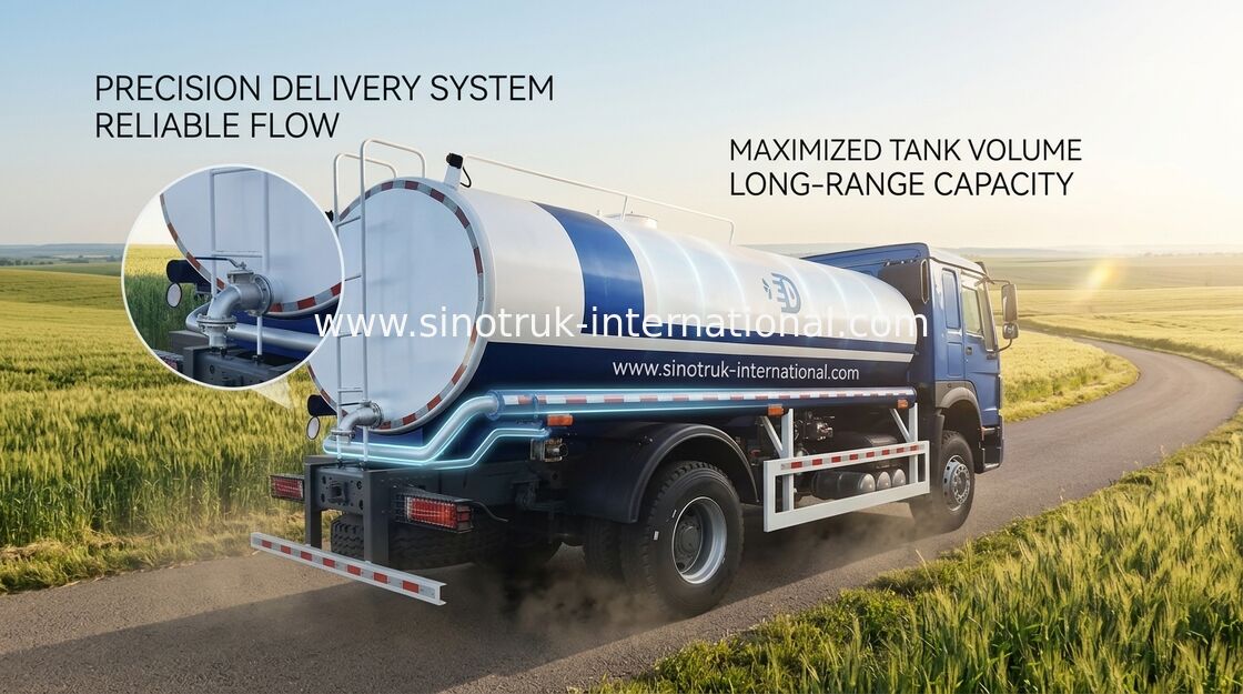 HOWO SINOTRUK Su tankı kamyonu 300HP Tank taşımacılığı