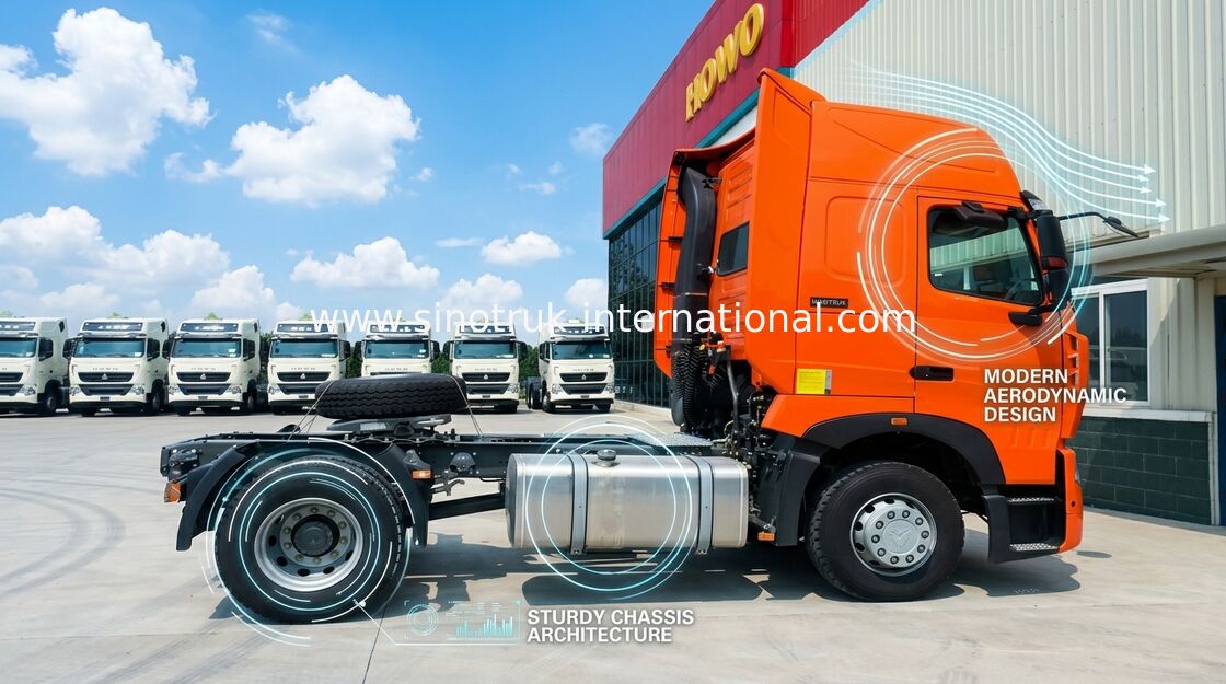 30 -40 Ton Çekme Kapasitesi İçin Güçlü Motor Euro 2 Uluslararası Traktör Römorku