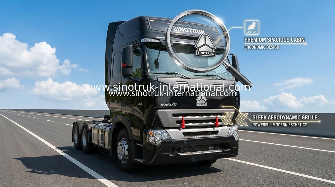 Yüksek Performanslı D12.38 / 380HP HOWO Damperli Traktör Kamyonu ISO Onaylı