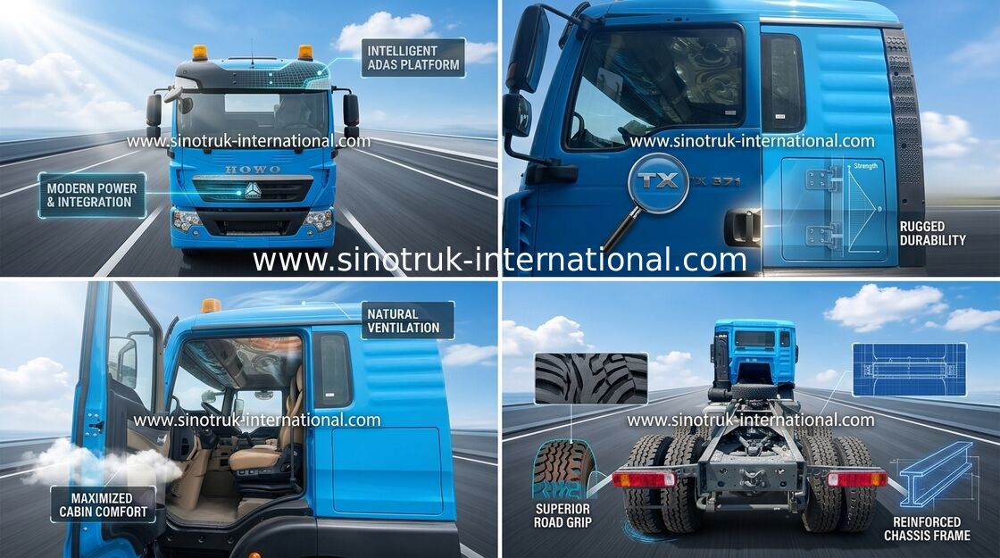 371HP SINOTRUK HOWO 6x4 Traktör Kamyon LHD Tipi