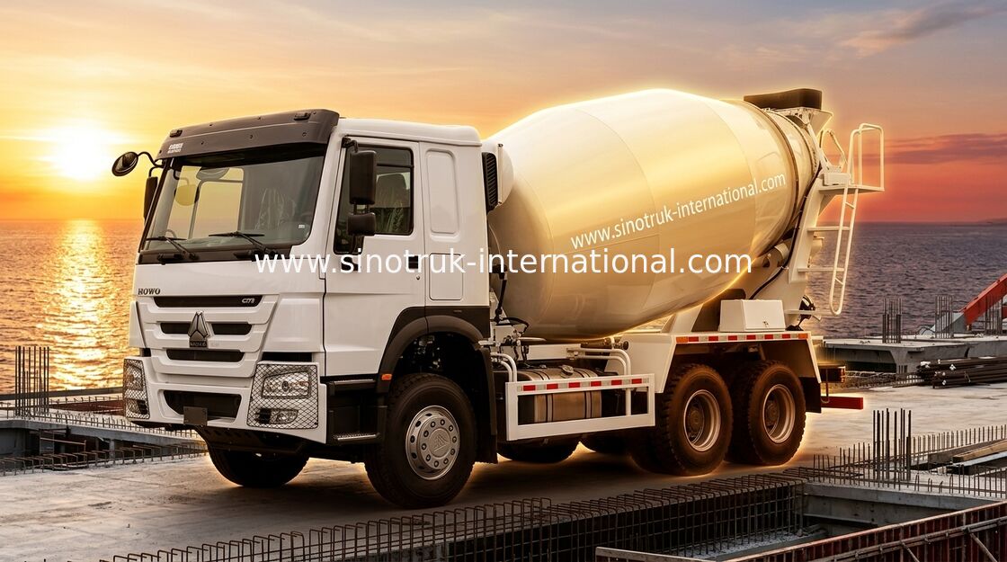 SINOTRUK HOWO LHD 6×4 10 tekerlekli Beton Karıştırıcı Kamyon Yüksek At Gücü 400 HP
