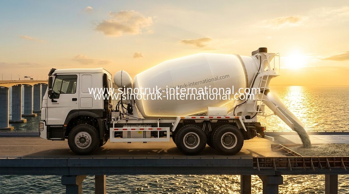 SINOTRUK HOWO 6×4 10 Tekerlekli Beton Karıştırma Kamyonu 400 HP Yüksek Verimlilik LHD