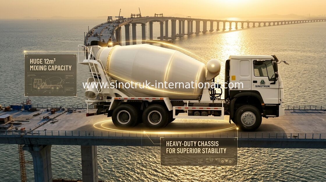 10-20CBM SINOTRUK HOWO Beton Mikseri Kamyonu 6 X 4 Euro 2 340Hp İnşaat